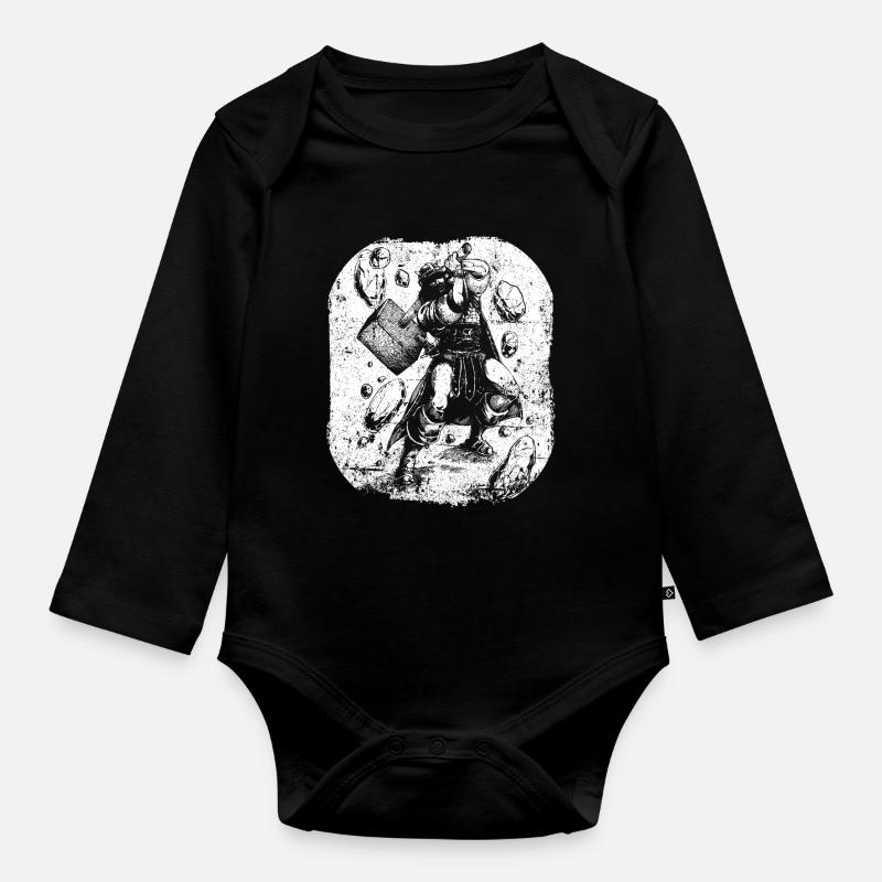 viking - Body Bébé bio manches longues - noir