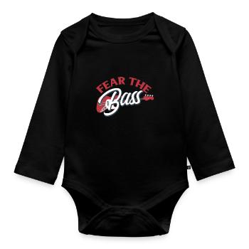Guitare basse guitare basse - Body Bébé bio manches longues - noir - Devant