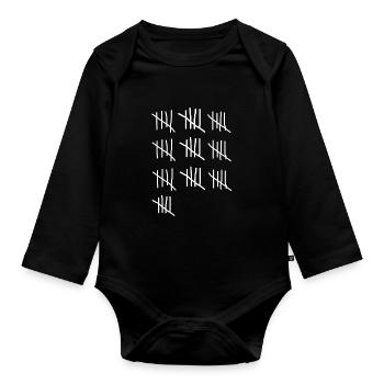 50 Lines 50. Geburtstag 50 Jahre Jahrgang Geschenk - Baby Bio-Langarm-Body - Schwarz - Vorne
