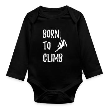 bouldering - Body Bébé bio manches longues - noir - Devant