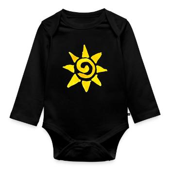 Sonne - Baby Bio-Langarm-Body - Schwarz - Vorne