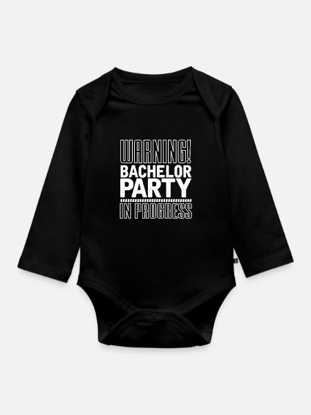 Junggesellenabschied - Baby Bio-Langarm-Body - Schwarz