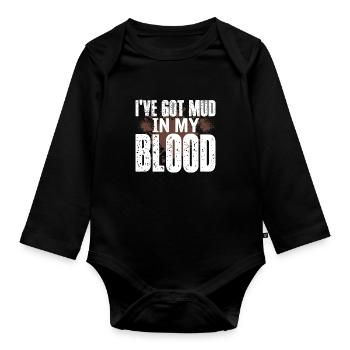 Off-road vehicle - Organic Longsleeve Baby Bodysuit - black - Front