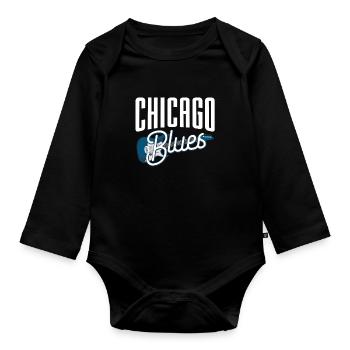 Blues guitar - Organic Longsleeve Baby Bodysuit - black - Front