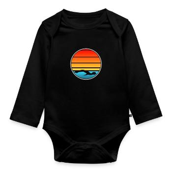 Schwimmer - Baby Bio-Langarm-Body - Schwarz - Vorne