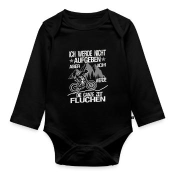 Ich werde nicht Aufgeben - Baby Bio-Langarm-Body - Schwarz - Vorne