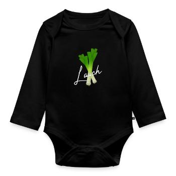 Lauch - Baby Bio-Langarm-Body - Schwarz - Vorne
