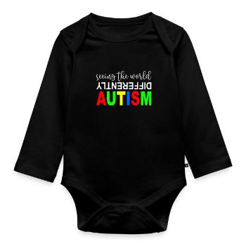 Autist, Autismus - Body Bébé bio manches longues - noir - Devant