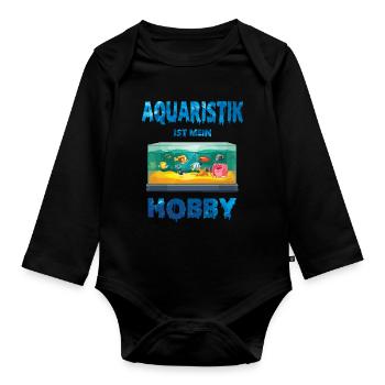 Aquarianer Aquarium Aquascaping Aquaristik - Baby Bio-Langarm-Body - Schwarz - Vorne