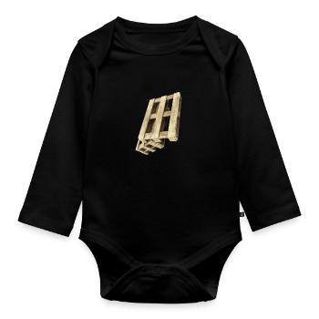 Subtiler Humor Stylische Paletten - Baby Bio-Langarm-Body - Schwarz - Vorne