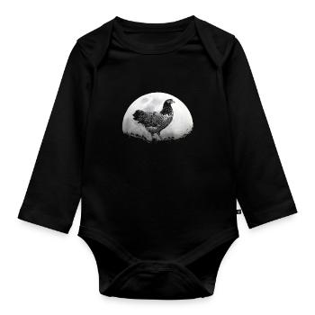 Éleveur de poulet volaille Barbican - Body Bébé bio manches longues - noir - Devant