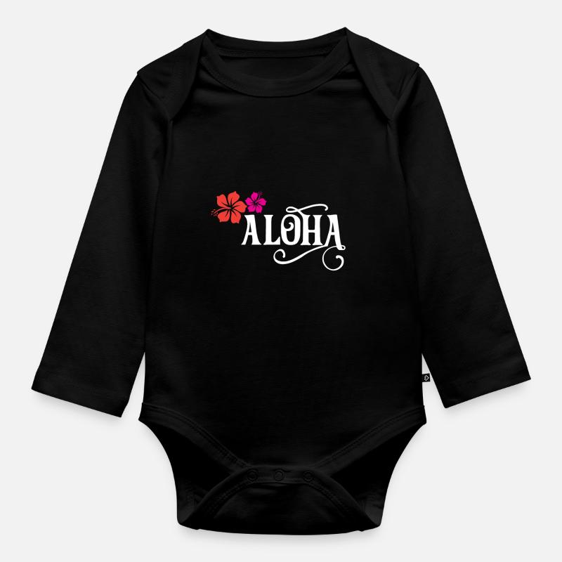 Aloha - Body Bébé bio manches longues - noir