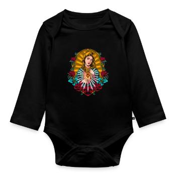 Ange gardien de l'église Holy Madonna Faith - Body Bébé bio manches longues - noir - Devant