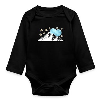Allgäu Allgäu Bavière montagnes cadeau - Body Bébé bio manches longues - noir - Devant