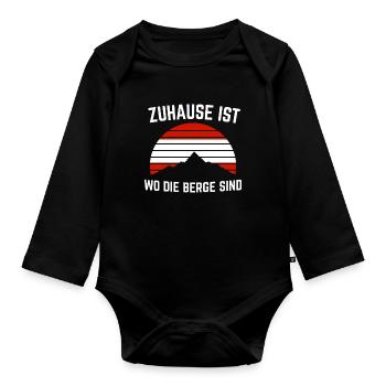 Österreich Österreicher Tirol Geschenk - Baby Bio-Langarm-Body - Schwarz - Vorne