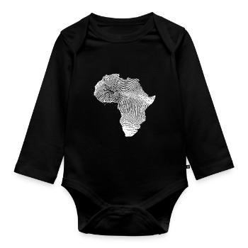 Africa Africa clothing Africa gift - Organic Longsleeve Baby Bodysuit - black - Front