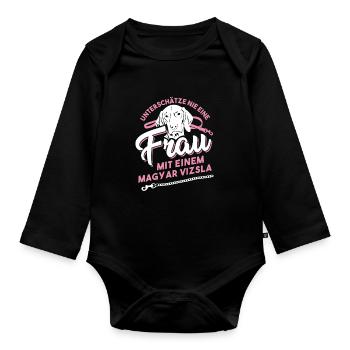 Magyar Vizsla - Baby Bio-Langarm-Body - Schwarz - Vorne
