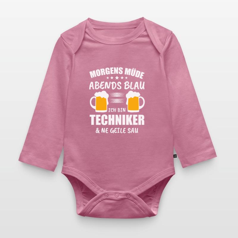 Techniker Computer Technik Geschenk Baby Bio-Langarm-Body