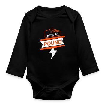 Here To Pound - Drum - Organic Longsleeve Baby Bodysuit - black - Front