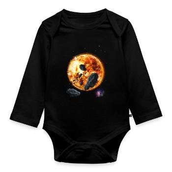 Sonne - Baby Bio-Langarm-Body - Schwarz - Vorne