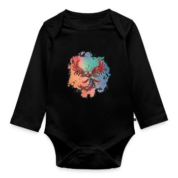 Phoenix - Organic Longsleeve Baby Bodysuit - black - Front