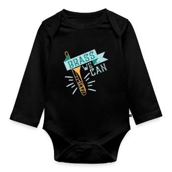 Brass We Can - Posaune - Baby Bio-Langarm-Body - Schwarz - Vorne