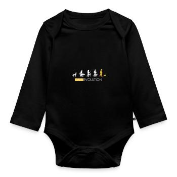 Chien t shirt cadeau motif patte chien propriétaire - Body Bébé bio manches longues - noir - Devant
