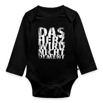 Altenpfleger - Pflege - Baby Bio-Langarm-Body - Schwarz - Vorne