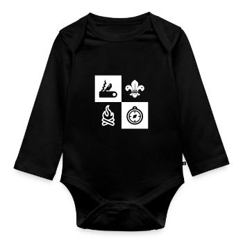 Boy Scouts Boy Scouts - Organic Longsleeve Baby Bodysuit - black - Front