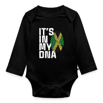 Afrique afrique cadeau vêtements africains - Body Bébé bio manches longues - noir - Devant