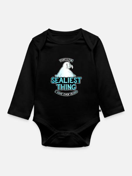 Robbe - Baby Bio-Langarm-Body - Schwarz