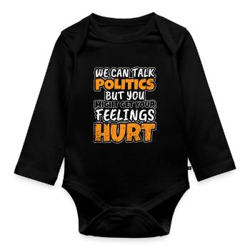 politics - Organic Longsleeve Baby Bodysuit - black - Front