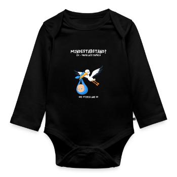 Corona Baby - Kein Corona, kein Baby - Baby Bio-Langarm-Body - Schwarz - Vorne