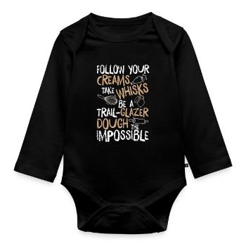 Kitchen Cooking Cooking Gifts Kitchens - Organic Longsleeve Baby Bodysuit - black - Front