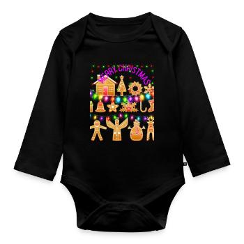 Joyeux Noël, Joyeux Noël - Body Bébé bio manches longues - noir - Devant