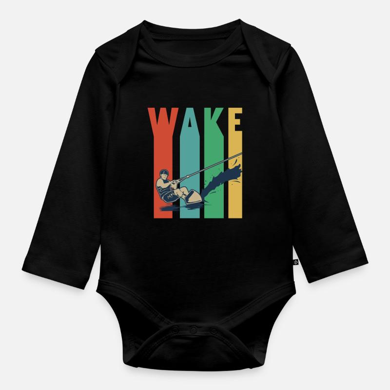 Conception de wakeboard pour un wakeboarder - Body Bébé bio manches longues - noir