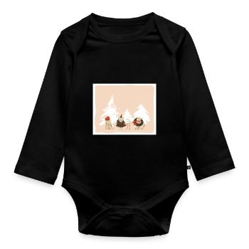 Christmas Dogs - bestsellers - Organic Longsleeve Baby Bodysuit - black - Front