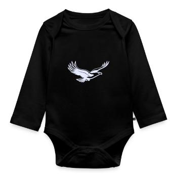 Eagle - Organic Longsleeve Baby Bodysuit - black - Front