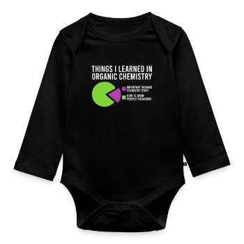 Cadeau de science chimiste chimiste - Body Bébé bio manches longues - noir - Devant
