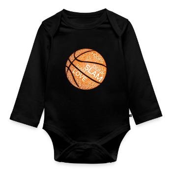 Basketball Basketball Player Basketball Player - Organic Longsleeve Baby Bodysuit - black - Front