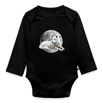 Wolf - Baby Bio-Langarm-Body - Schwarz - Vorne