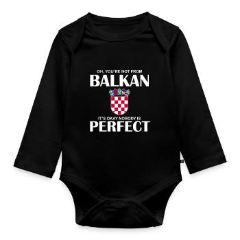 Hrvatska drôle idée cadeau Croatie Croatie - Body Bébé bio manches longues - noir - Devant