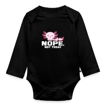 Axolotl Triton de la de 100% - Body Bébé bio manches longues - noir - Devant