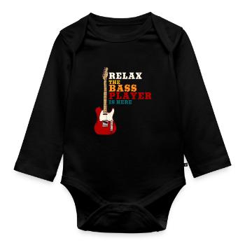 Bassist - Body Bébé bio manches longues - noir - Devant