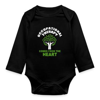 Therapie - Baby Bio-Langarm-Body - Schwarz - Vorne