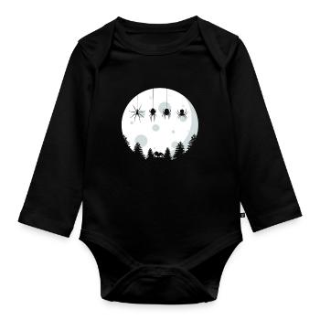 Les araignées - Body Bébé bio manches longues - noir - Devant