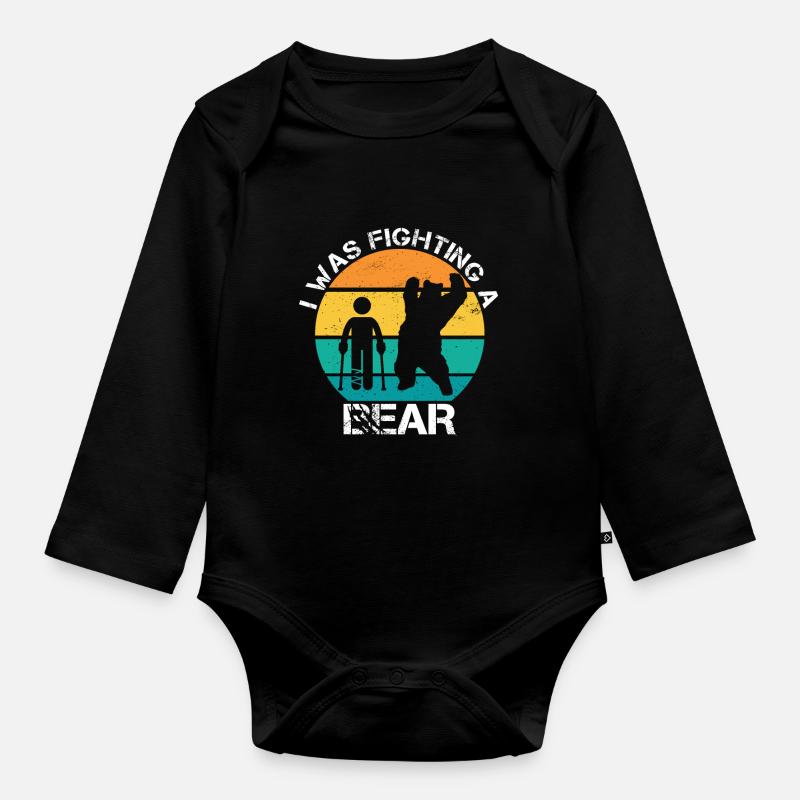 I Qu’est-ce que Fighting A Bear Jambe cassée Plps - Body Bébé bio manches longues - noir