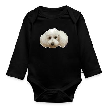 Poodle - Dog Owner, Dog, Walk - Organic Longsleeve Baby Bodysuit - black - Front