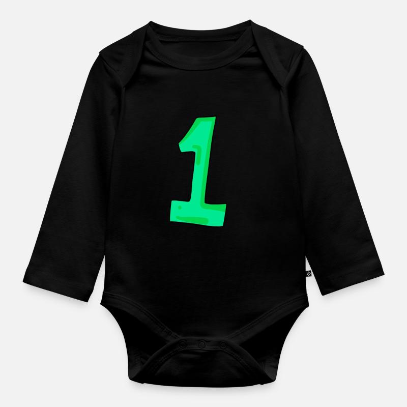 1 - Body Bébé bio manches longues - noir