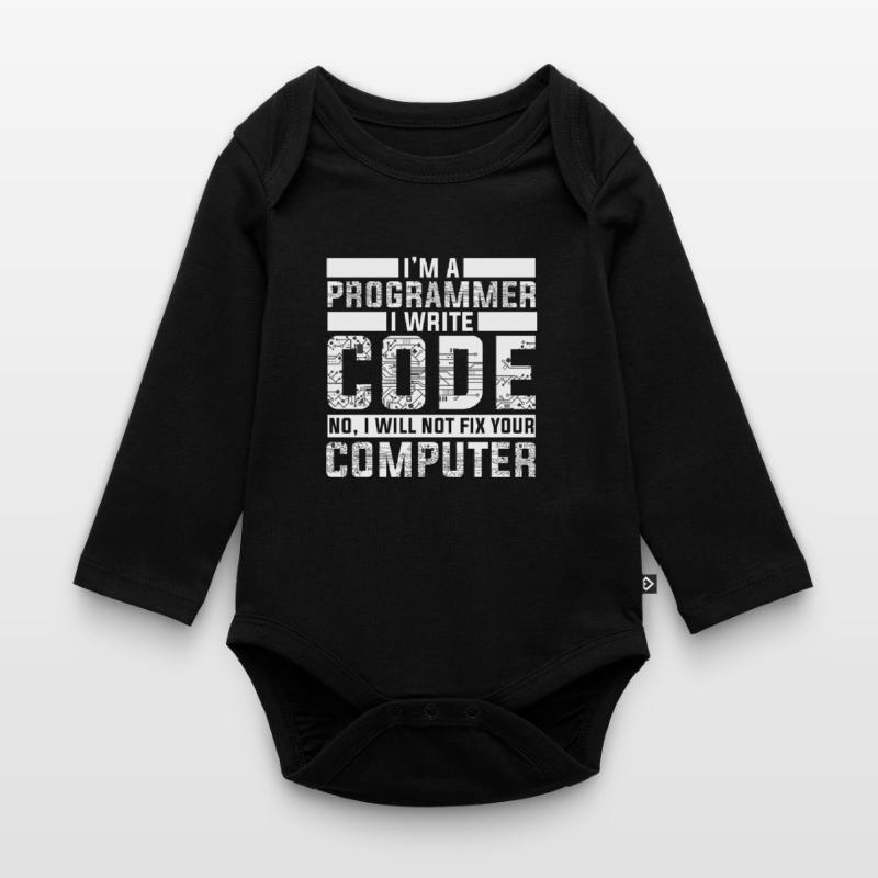 Programmierer Entwickler - Code Nerd Geek Baby Bio-Langarm-Body